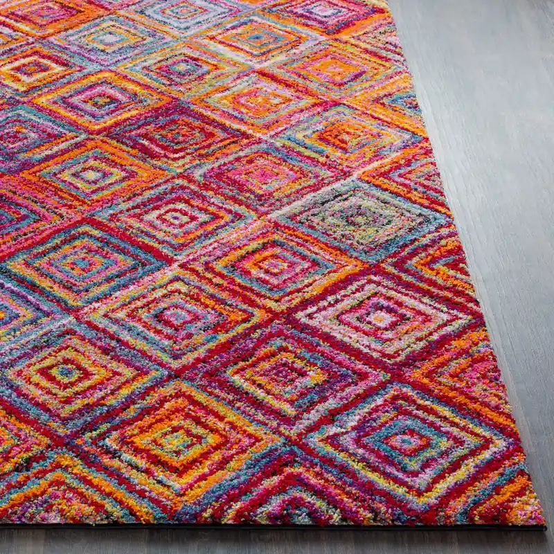 Rainbow Shag Machine Woven Rug - Livabliss