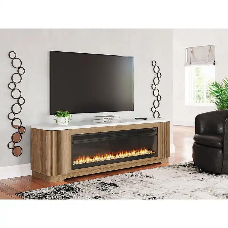 Camdill 80" TV Stand with Electric Fireplace - Signature Design by Ashley®