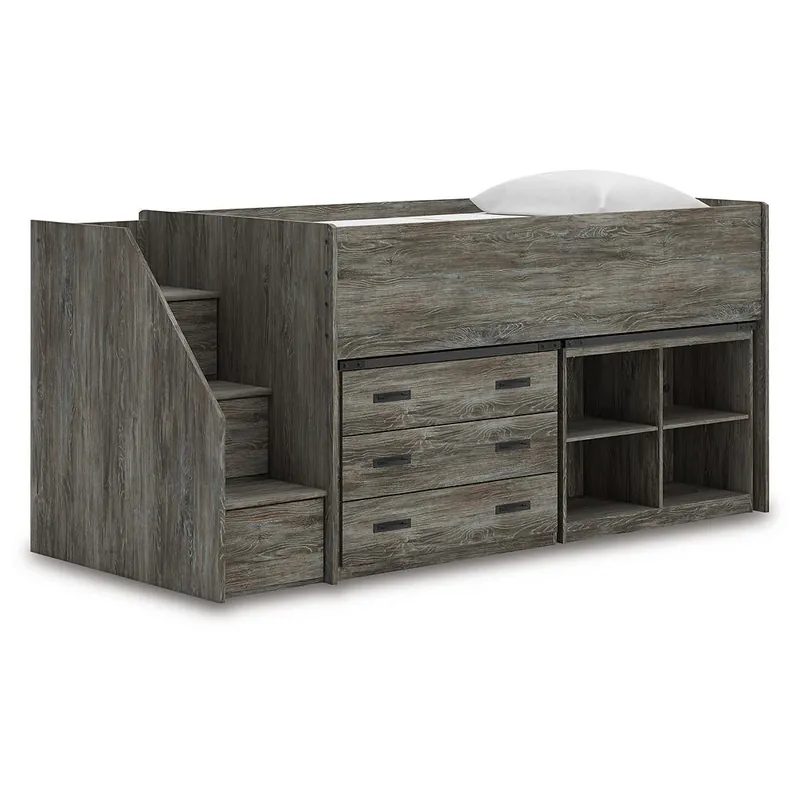 Frandern Twin Loft Bed with Bookcase and Drawer Storage - Signature Design by Ashley®