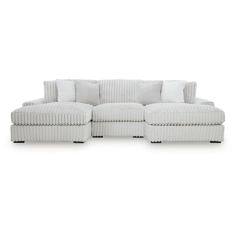 Stupendous 3-Piece Sectional with Double Chaise