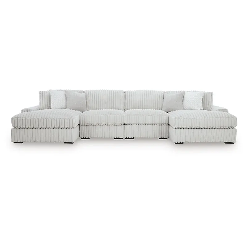 Stupendous 4-Piece Sectional with Double Chaise