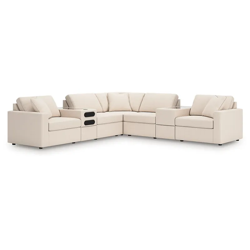 Modmax 7-Piece Balanced Sectional with Audio and Storage Consoles