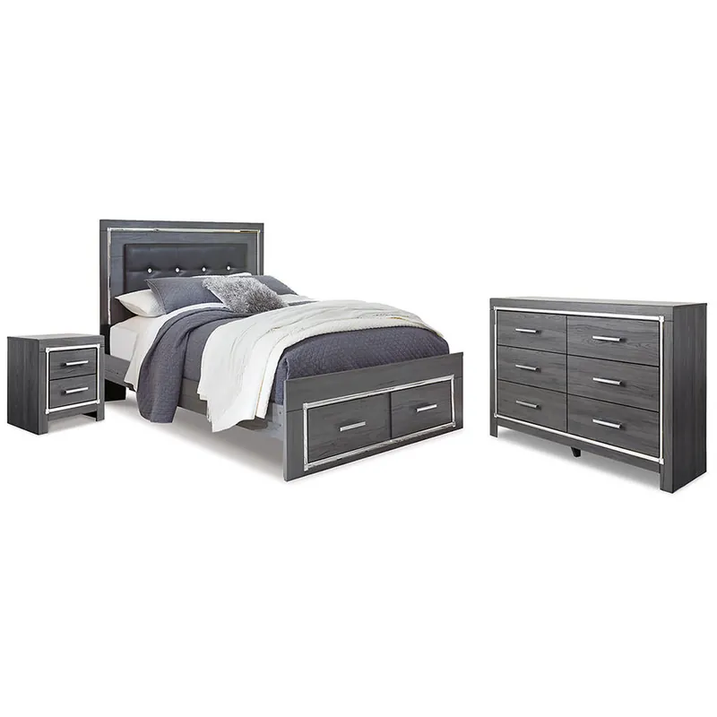 Lodanna Queen Storage Bed, Dresser and Nightstand - Signature Design by Ashley®