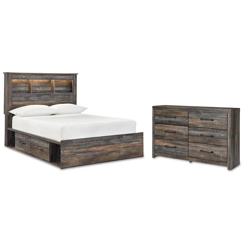 Drystan Full Bookcase Storage Bed and Dresser - Signature Design by Ashley®