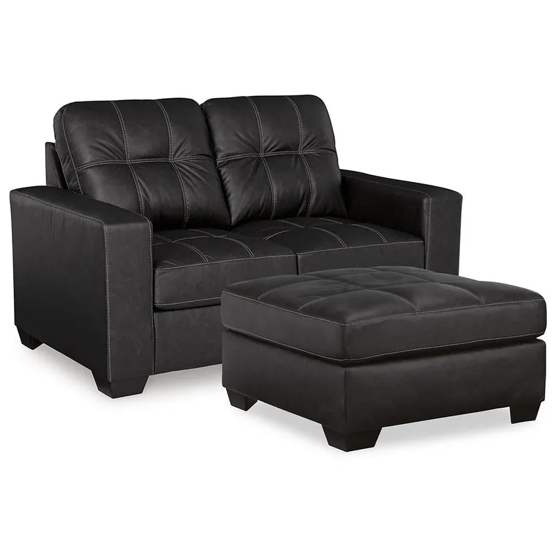 Barlin Mills Loveseat and Oversized Ottoman - Benchcraft®