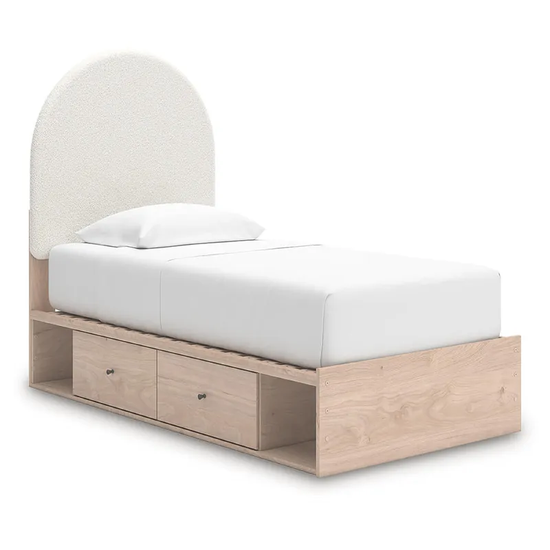 Arloster Twin Upholstered Panel Bed with Storage - Signature Design by Ashley®