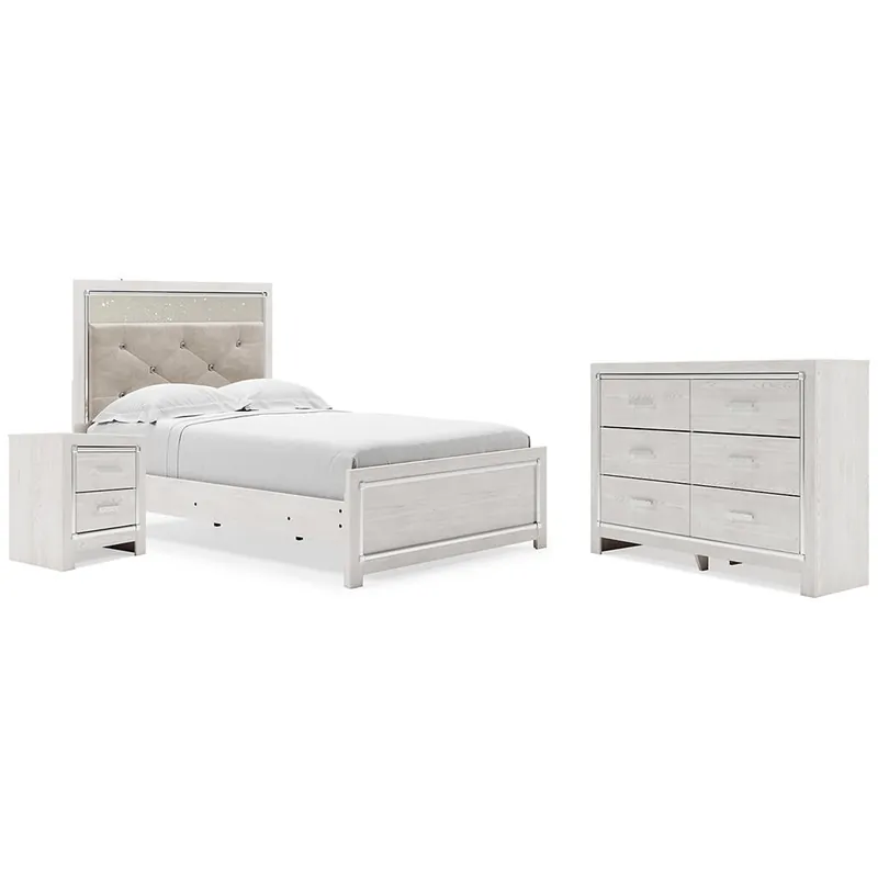 Altyra Full Upholstered Panel Bed, Dresser and Nightstand - Signature Design by Ashley®