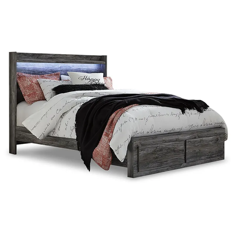 Baystorm Queen Panel Storage Bed and Nightstand - Signature Design by Ashley®