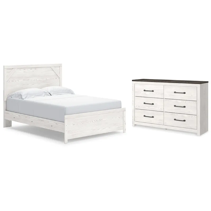 Gerridan Queen Panel Bed and Dresser - Signature Design by Ashley®