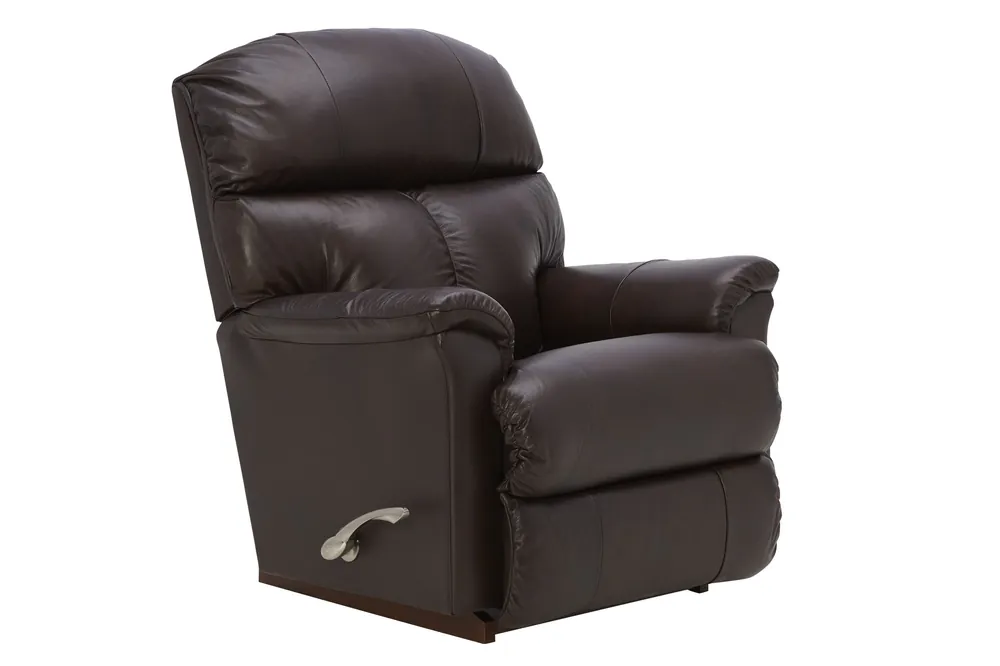 Reed Walnut Leather Rocker Recliner by La-Z-Boy