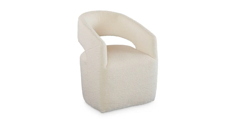 Aries Upholstered Dining Chair with Casters - Bassett