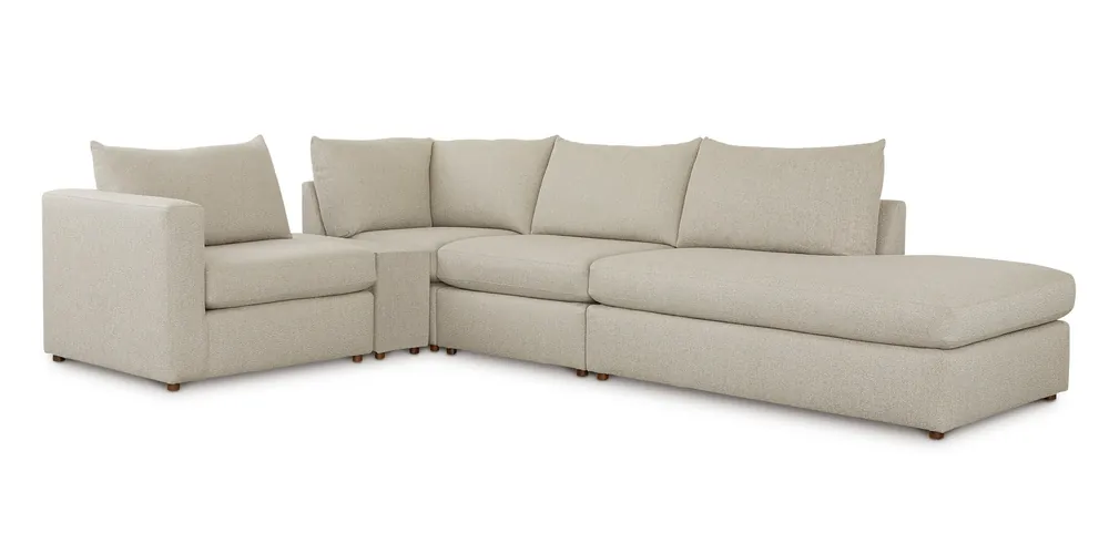 Beckham Bumper Modular Sectional with Console - Bassett
