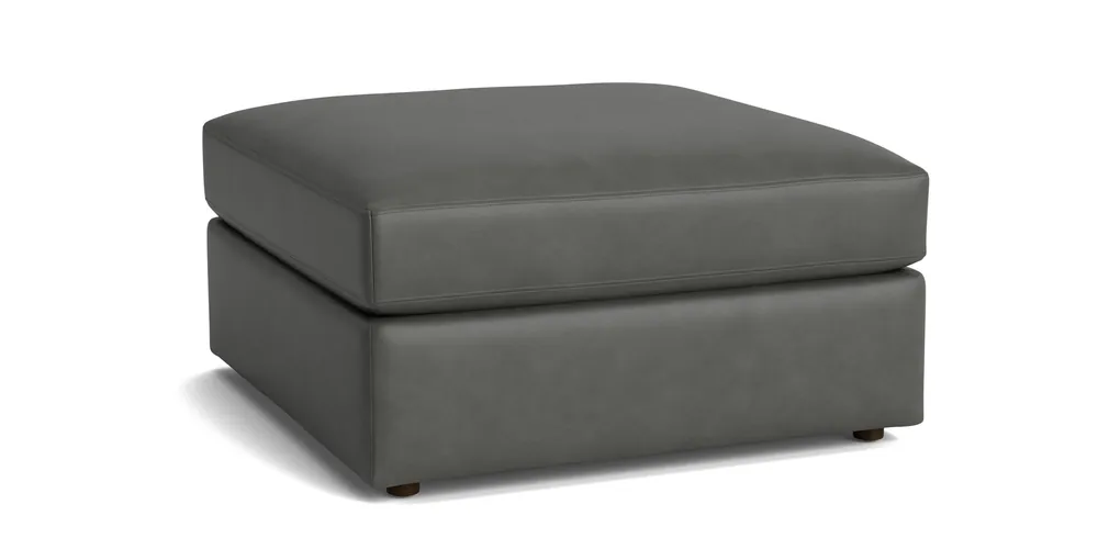 Beckham Leather Ottoman - Bassett