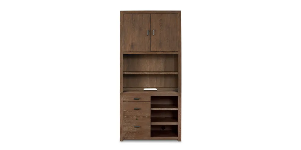 B Logic Work Center with Door Hutch - Bassett