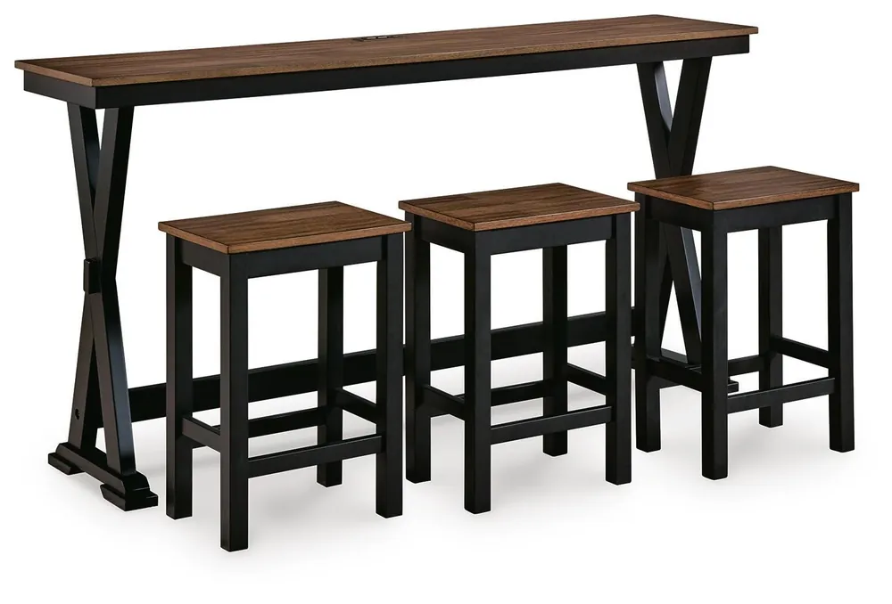 Wildenauer Counter Height Dining Table and 3 Barstools Set - Signature Design by Ashley®