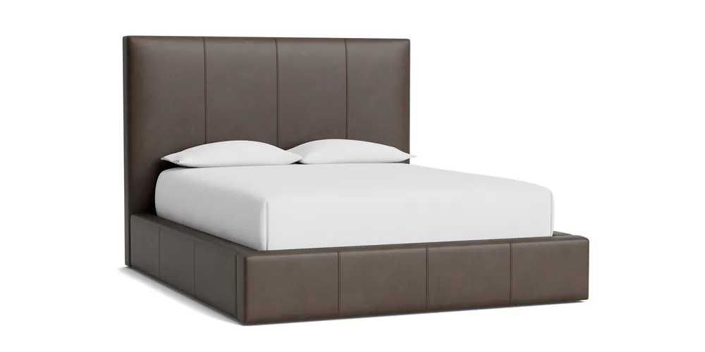 Eden Leather Upholstered Platform Bed - Bassett