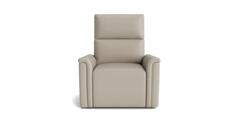 Harris Leather Pad Arm Swivel Glider Power Recliner - Bassett