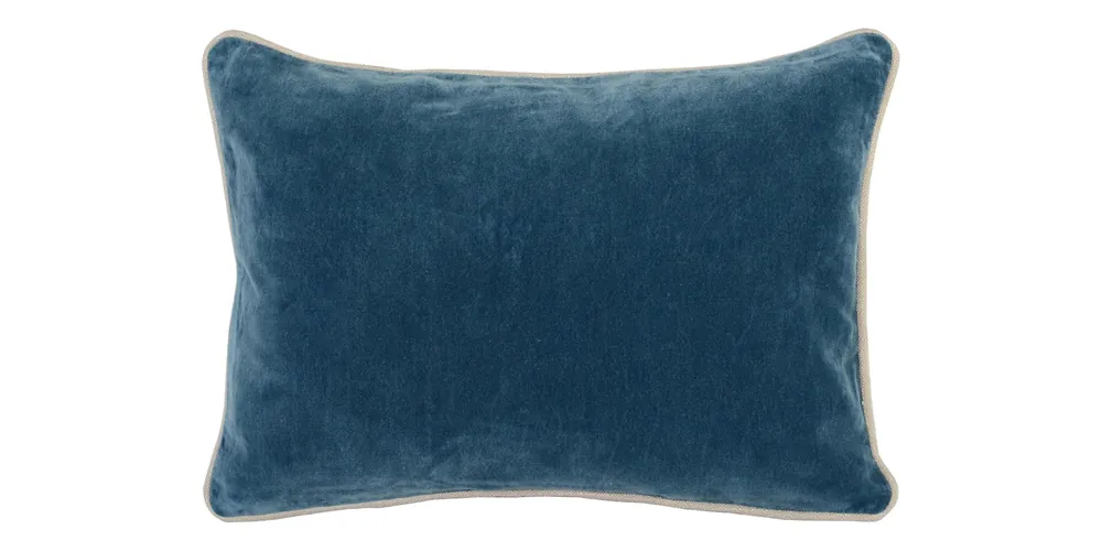 Heirloom Velvet Marine Lumbar Pillow Cover - Bassett