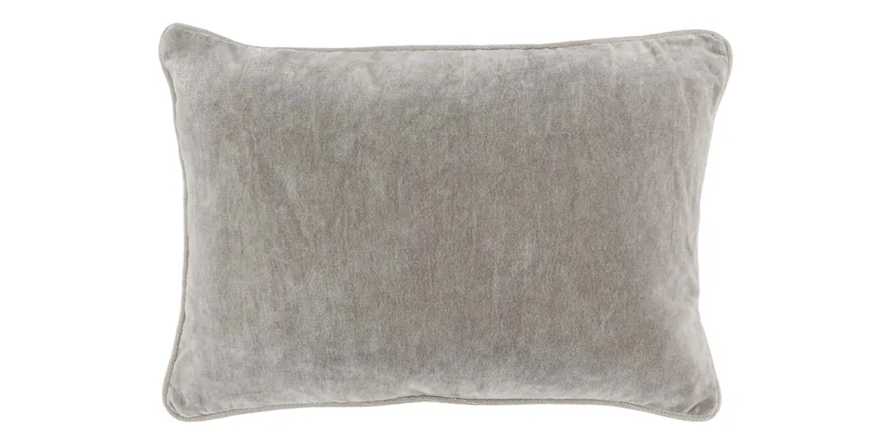 Heirloom Velvet Silver Lumbar Pillow Cover - Bassett