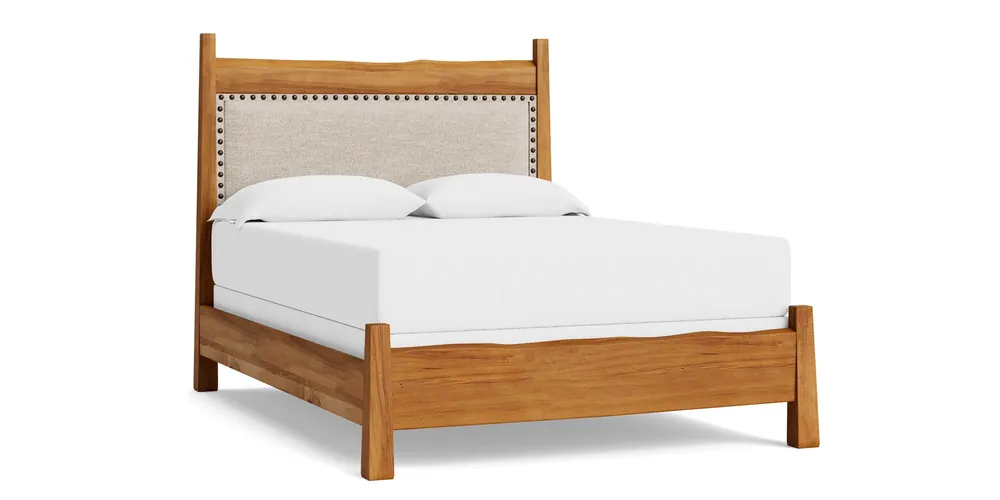 Heritage Live Edge Upholstered Bed - Bassett