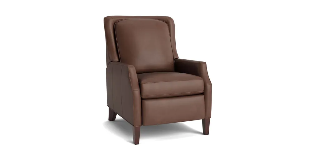 Kent Leather Slope Arm Power Recliner - Bassett