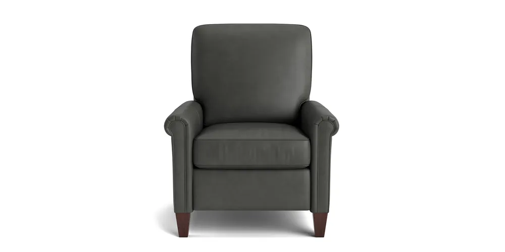 Thompson Leather Panel Arm Power Recliner - Bassett
