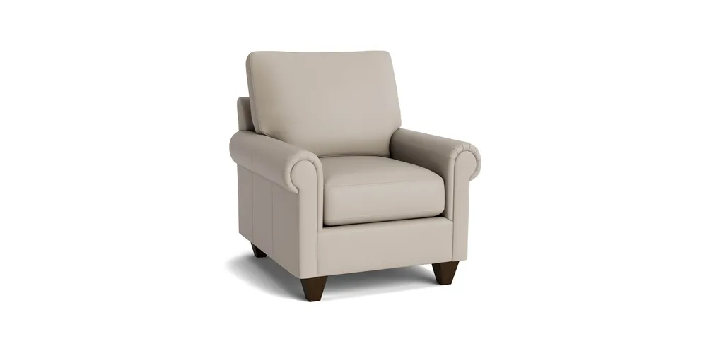 True Custom® Leather Panel Arm Accent Chair - Bassett