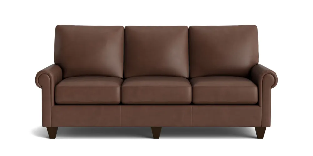 True Custom® Leather Panel Arm Sofa - Bassett