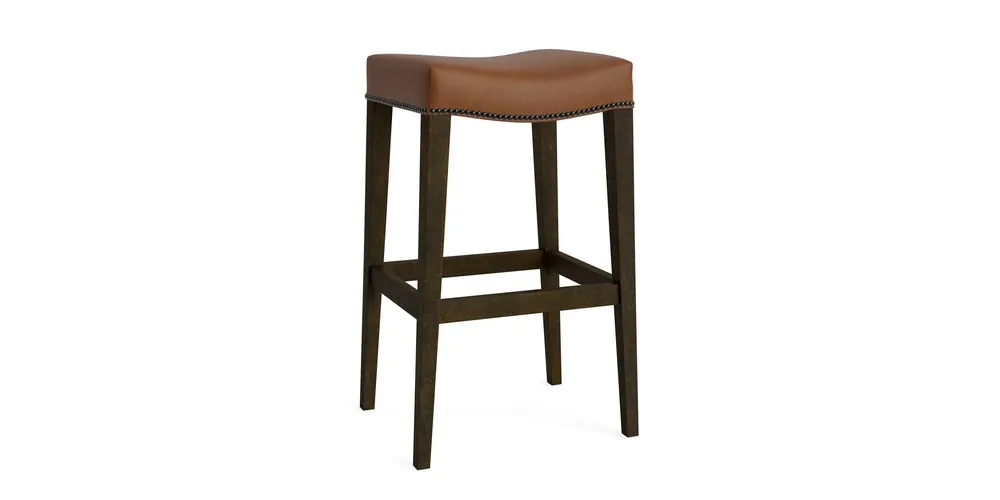 Vail Leather Saddle Bar Stool - Bassett