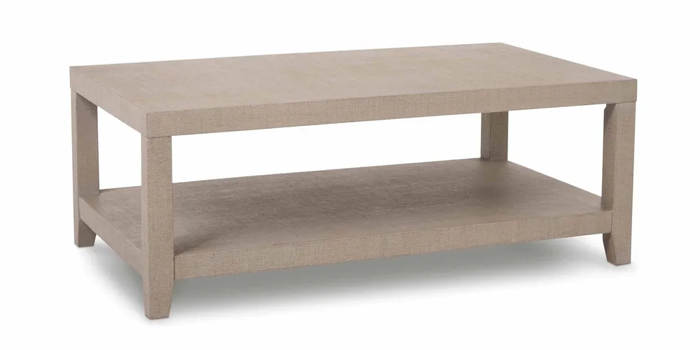 Ventura Raffia Rectangle Cocktail Table - Bassett