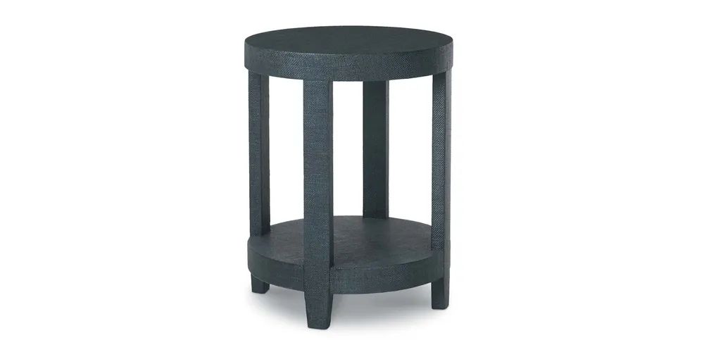 Ventura Raffia Round Lamp Table - Bassett