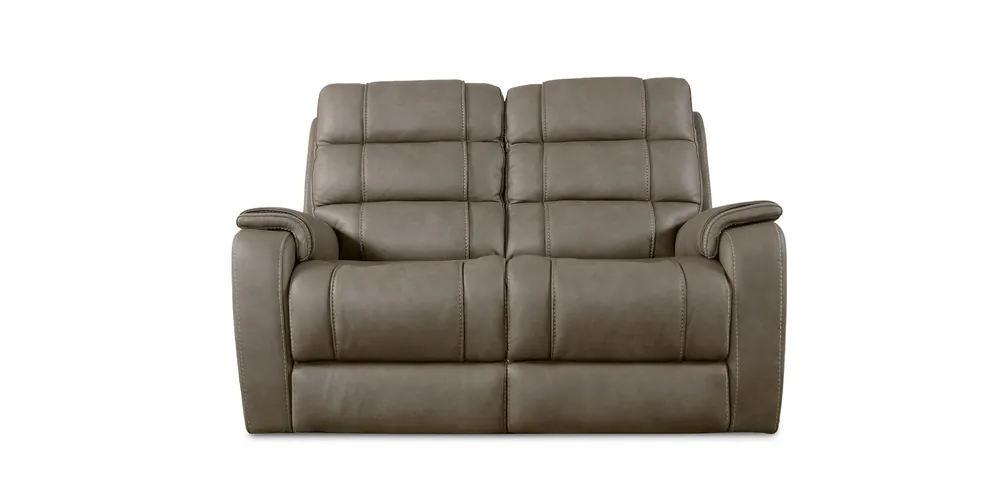 Wendell Leather Power Reclining Loveseat - Bassett