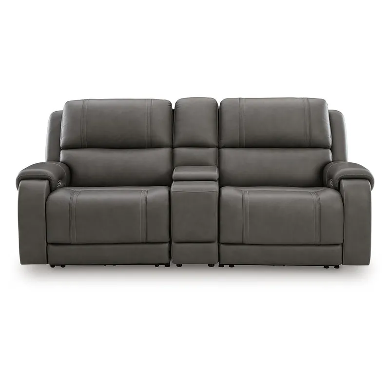 5Z - Pittson 3-Piece Power Reclining Sectional Loveseat with Console