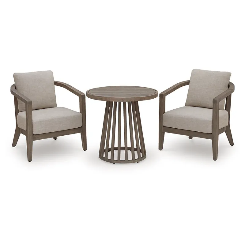 Joy Lagoon Outdoor Chairs with Cushions/Table (Set of 3) - Signature Design by Ashley®