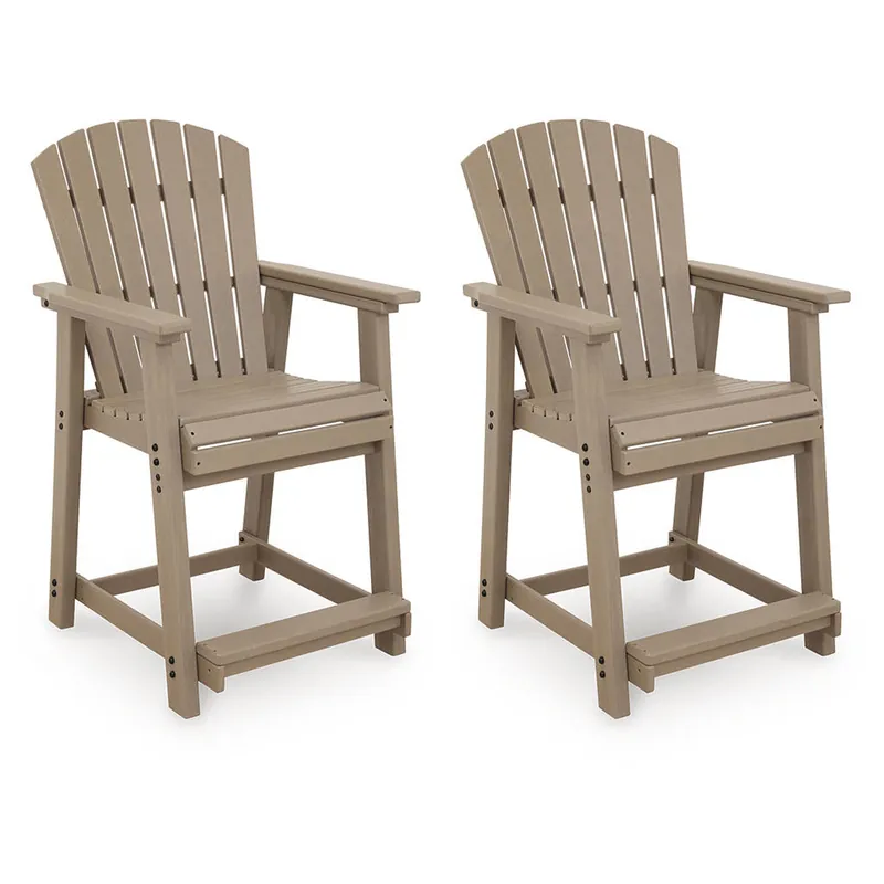 Seacliff Beach Outdoor Counter Height Bar Stool (Set of 2) - Signature Design by Ashley®