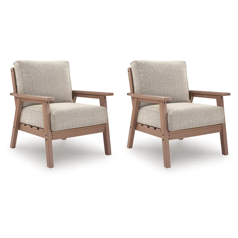 Grover Beach Outdoor Lounge Chair with Cushion (Set of 2) - Signature Design by Ashley®