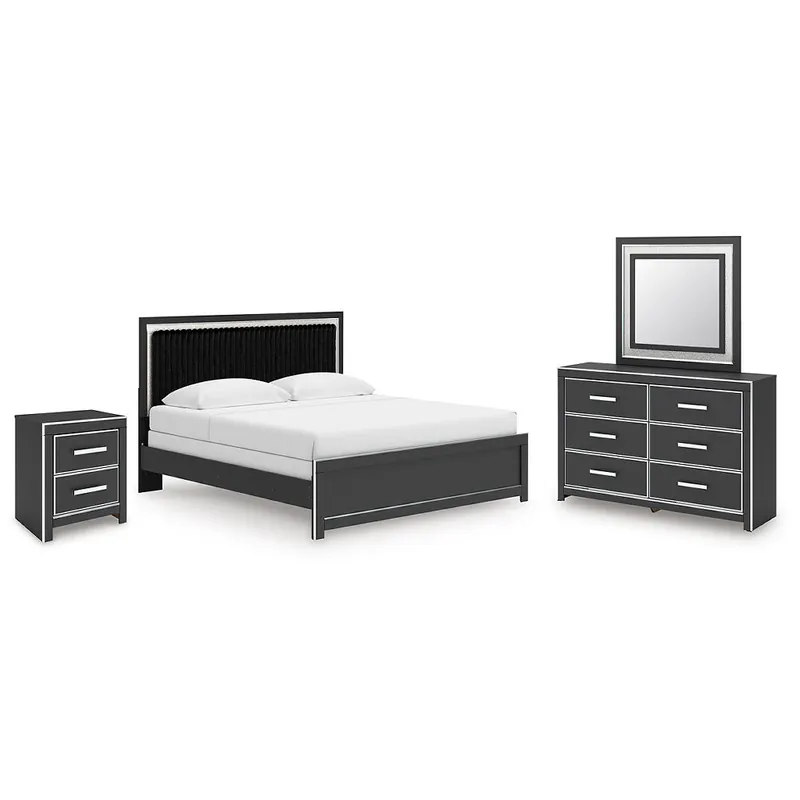Zuraleus King Panel Bed, Dresser, Mirror and Nightstand - Signature Design by Ashley®