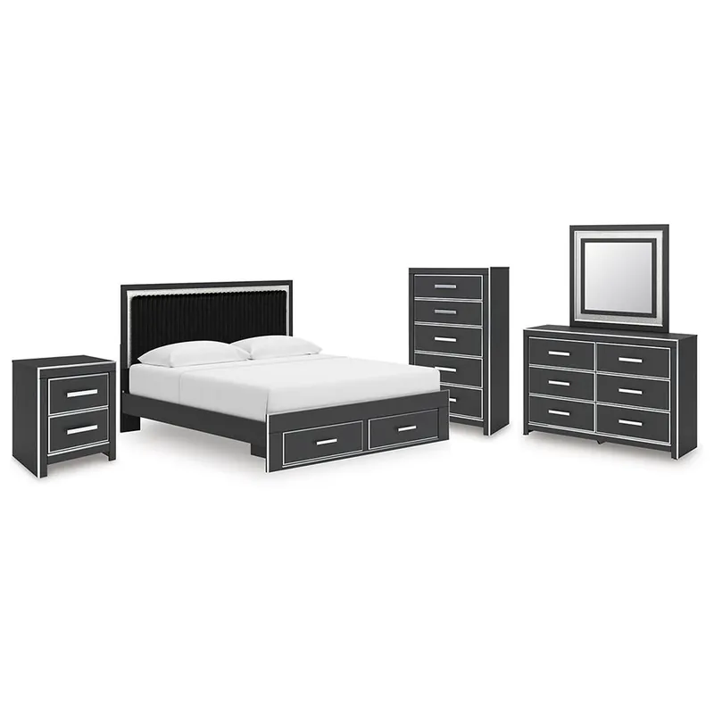 Zuraleus King Storage Bed, Dresser, Mirror, Chest and Nightstand - Signature Design by Ashley®
