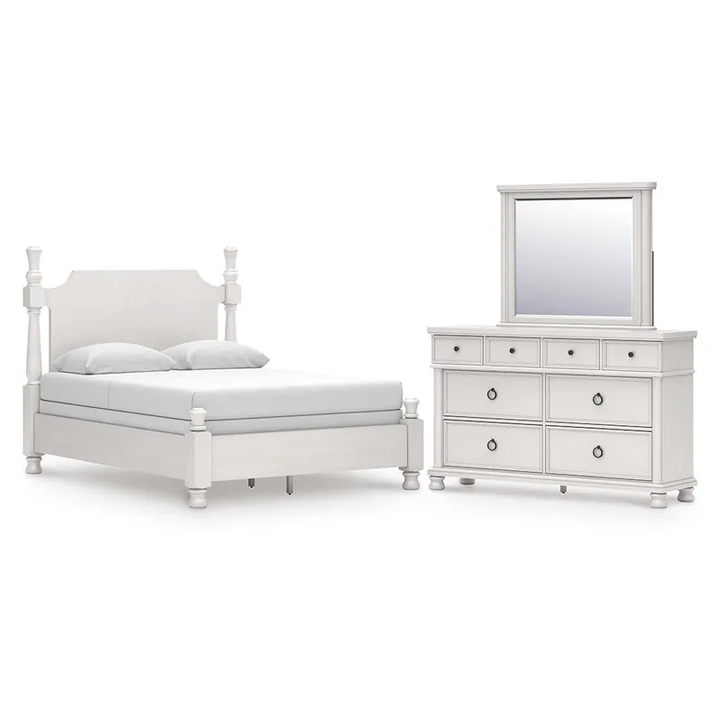 Rowlenstown Queen Poster Bed, Dresser and Mirror - Ashley®