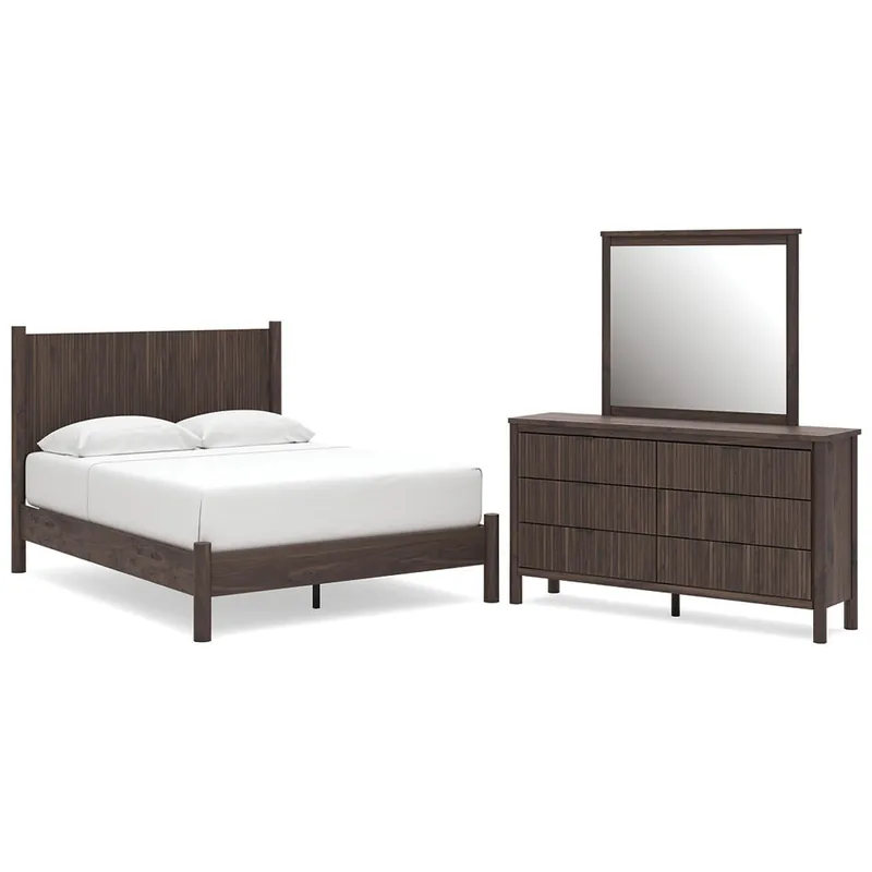 Pamytta Queen Panel Platform Bed, Dresser and Mirror - Ashley®