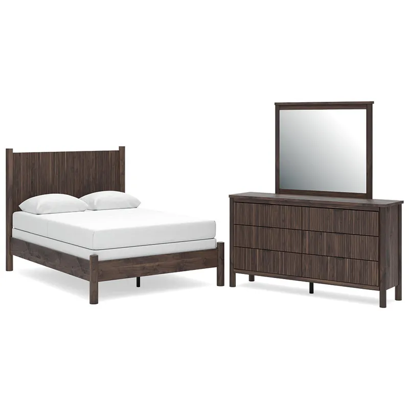 Pamytta Queen Panel Bed, Dresser and Mirror - Ashley®