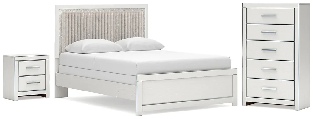 Zuraleus Queen Upholstered Panel Bed, Dresser, Mirror and Nightstand - Ashley®