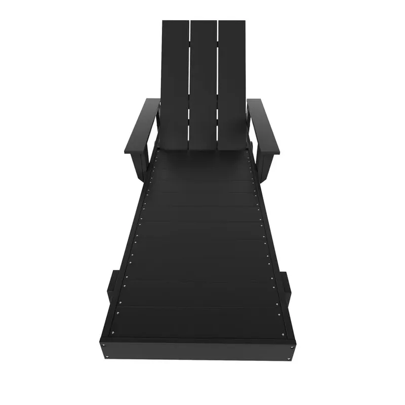 Malibu Modern All-Weather Outdoor Reclining Sun Lounger With Arm Rests & Wheels