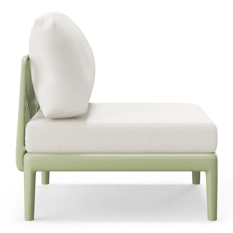 Polyform Deep Seating Armless Chair with Cushions - Seahawk Designs