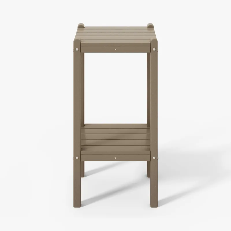 Tuscany All-Weather Outdoor Two Shelf Side Table (36" High)