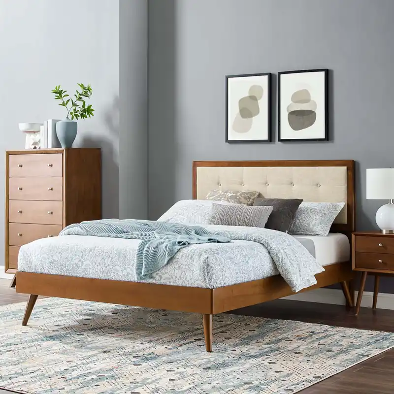 Willow Wood Platform Bed With Splayed Legs by Modway
