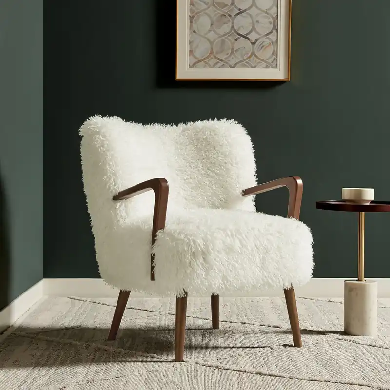 Zerra Faux Shearling Accent Armchair by Modway