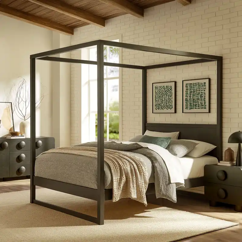 Alva Wood Canopy Platform Bed by Modway