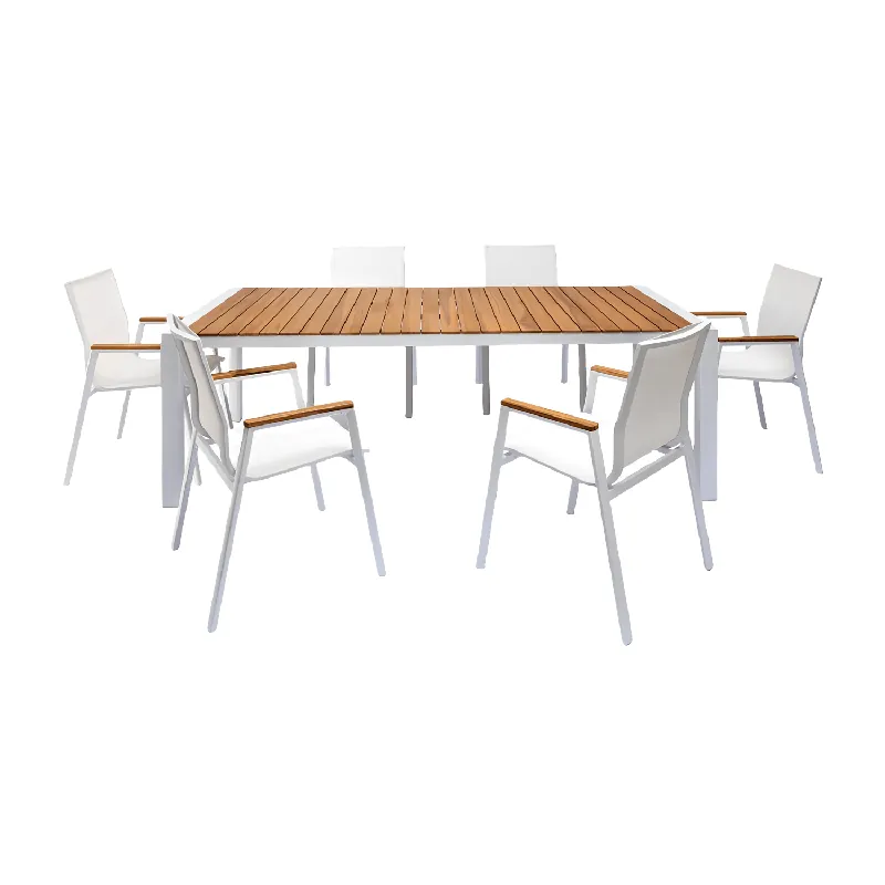 Aviana Outdoor Dining Set White - Modani Furniture