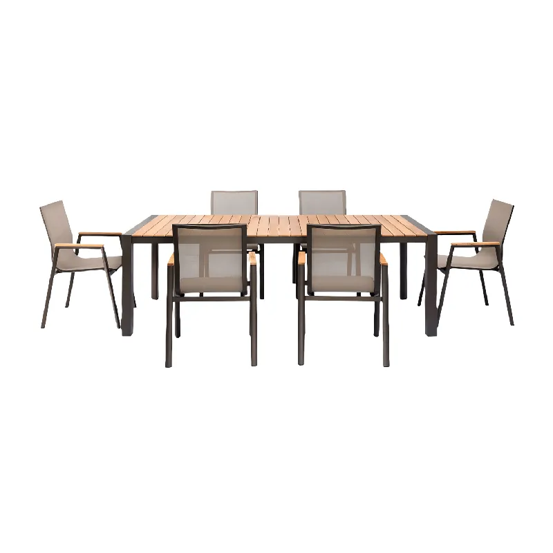 Aviana Outdoor Dining Set Taupe - Modani Furniture